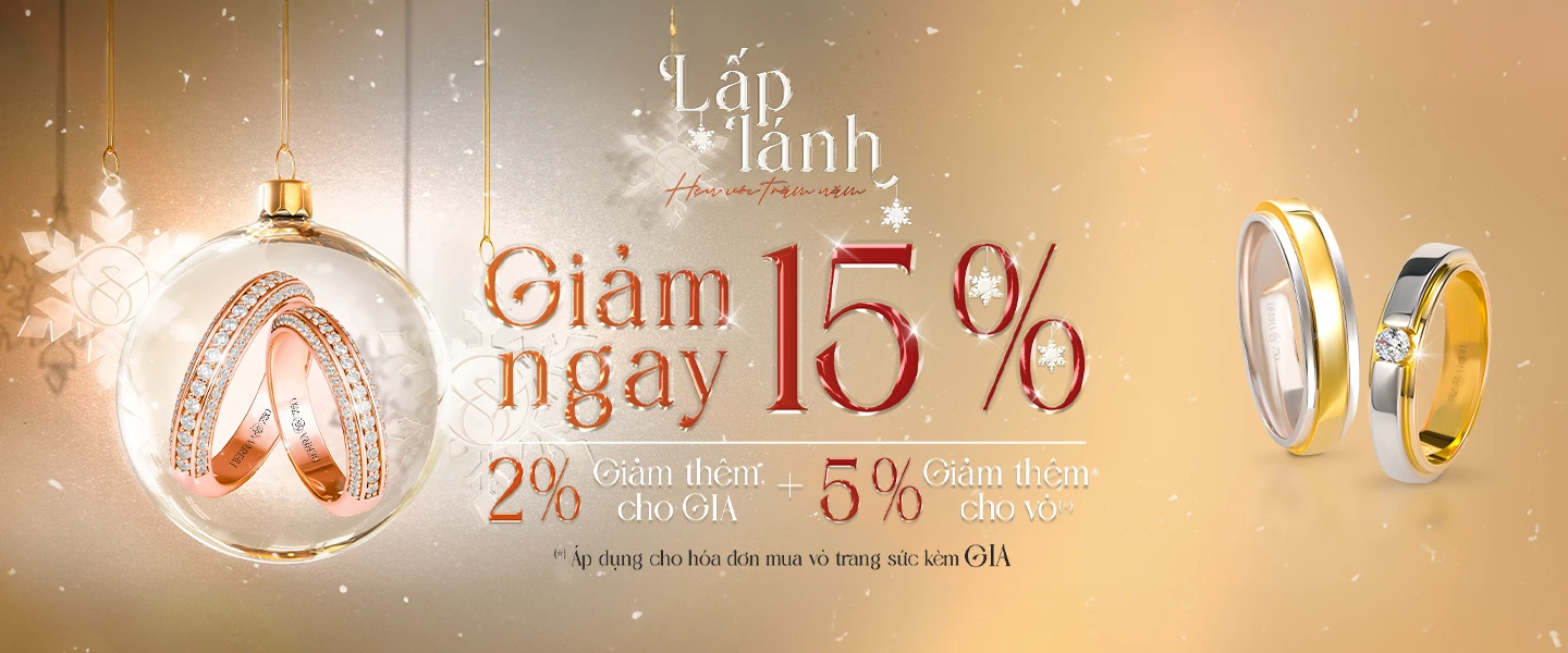 Giảm ngay 15% khi mua nhẫn cưới tại Tierra